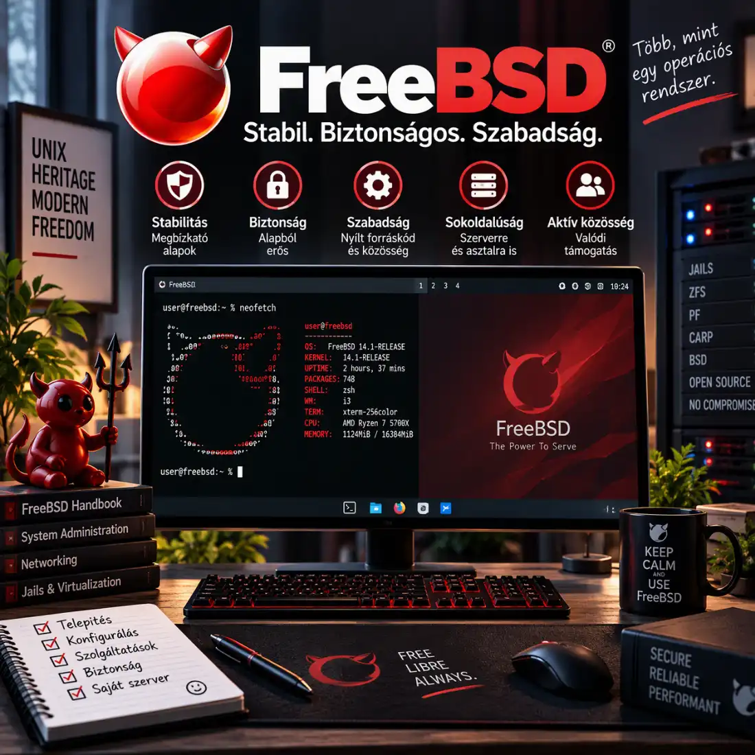FreeBSD: A megbízható BSD rendszer szerverekhez és haladó felhasználóknak
