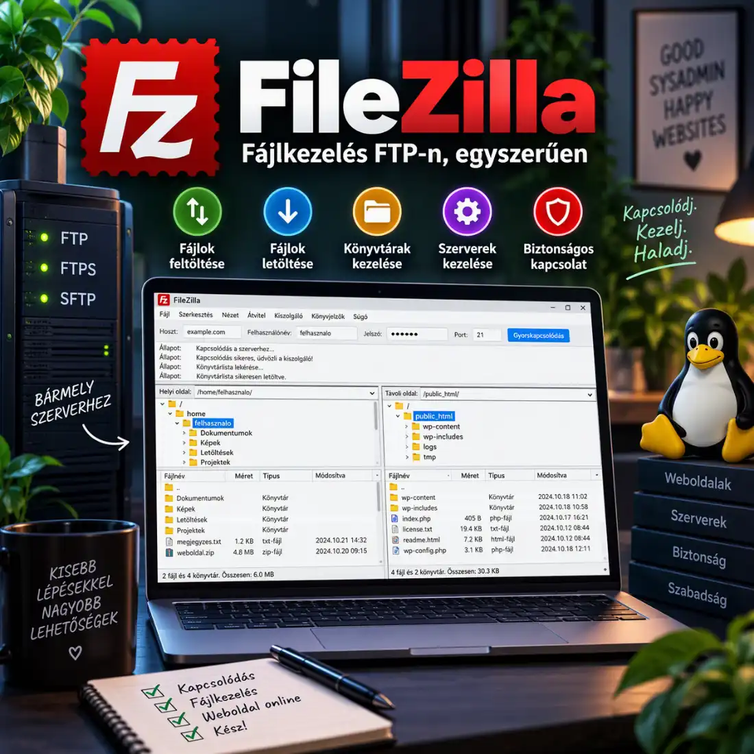 FileZilla bemutató: Az egyik legjobb ingyenes SFTP kliens