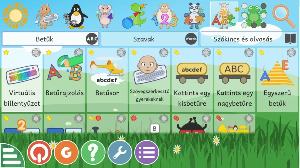 GCompris: játékos tanulás közel 200 oktató feladattal 8 Betűfelismerést gyakorló GCompris feladat színes betűkkel