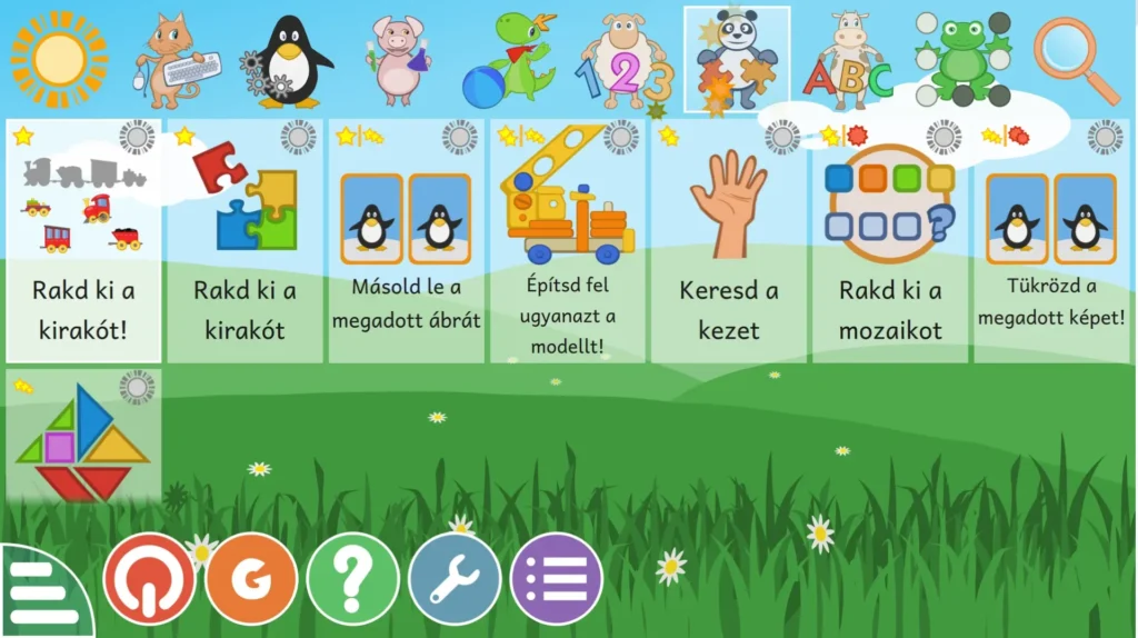 GCompris: játékos tanulás közel 200 oktató feladattal 6 Kirakós játék a GCompris alkalmazásban, összeilleszthető képrészletekkel
