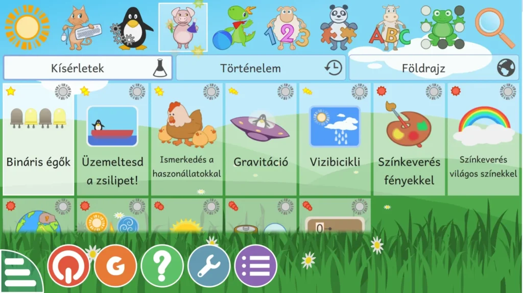 GCompris: játékos tanulás közel 200 oktató feladattal 5 Kísérletekkel és felfedezéssel kapcsolatos GCompris oktatási feladat
