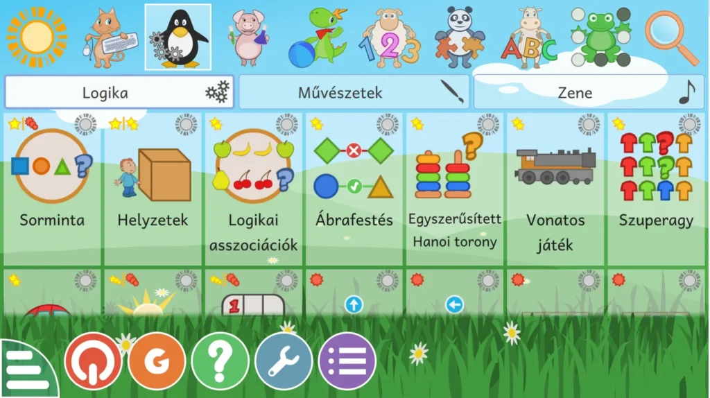 GCompris: játékos tanulás közel 200 oktató feladattal 4 Logikai gondolkodást fejlesztő feladat a GCompris programban