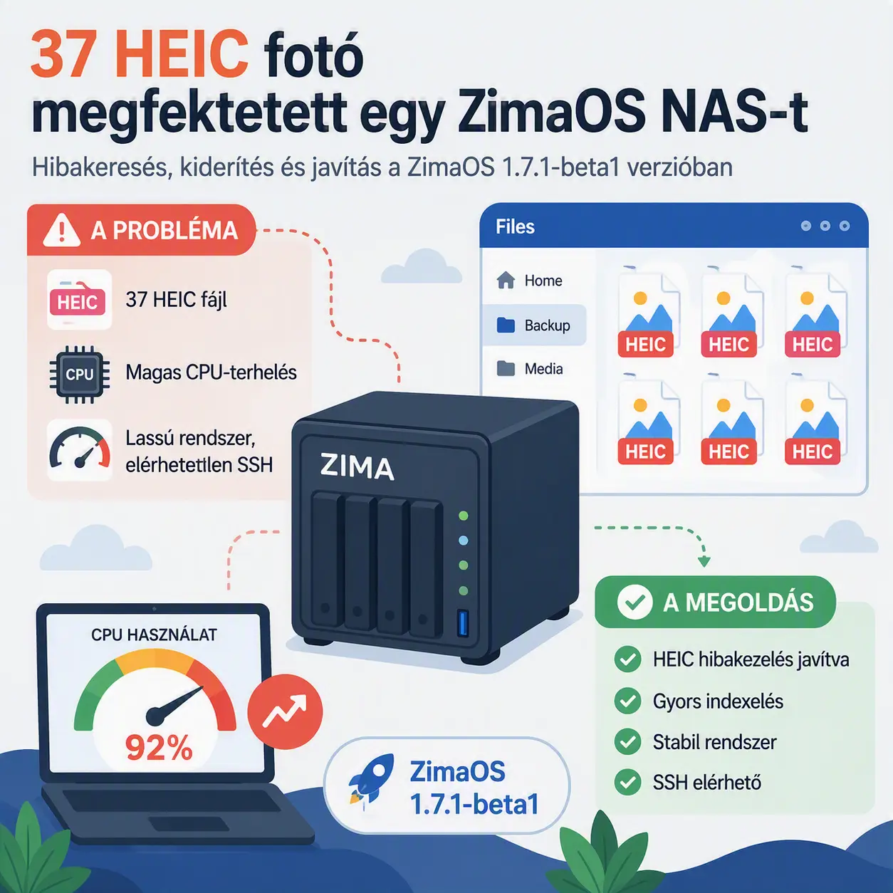 Hogyan fektetett meg 37 HEIC fotó egy ZimaOS NAS-t?