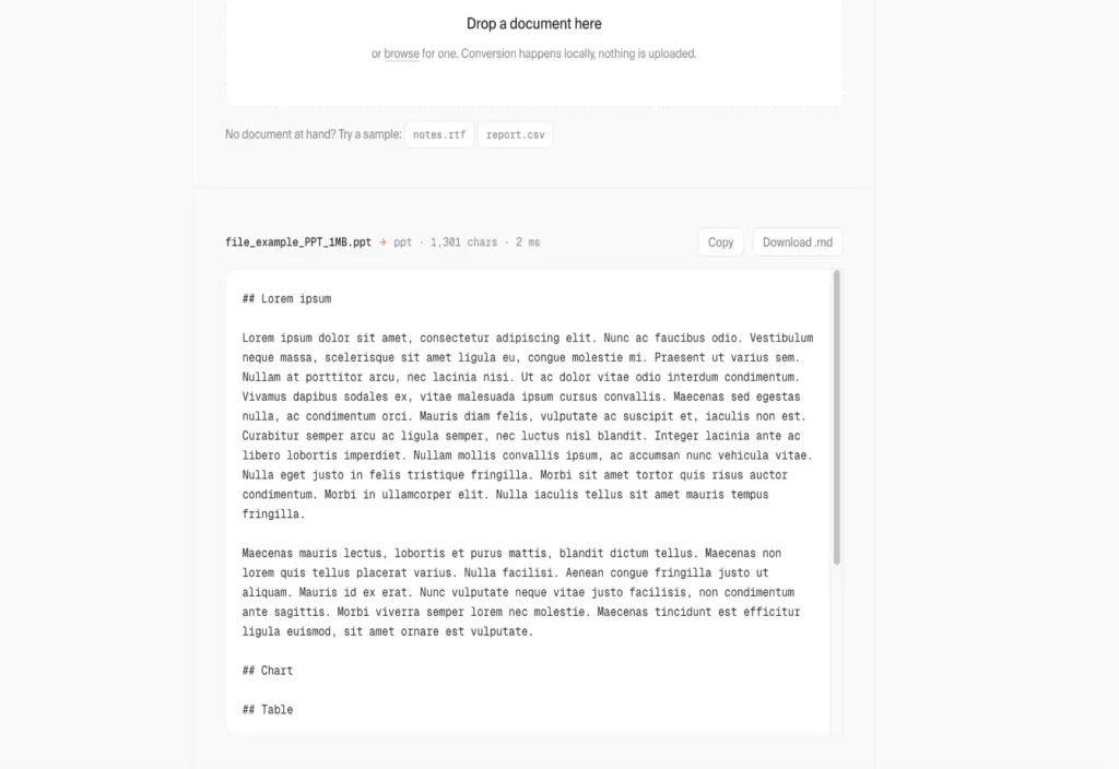 PowerPoint prezentáció konvertálása Markdown formátumba Anydoc használatával.