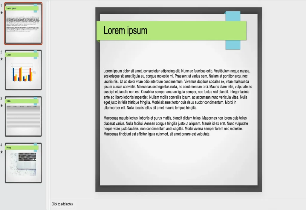 PPTX prezentáció szöveggel, diagrammal, táblázattal és képekkel dokumentumkonverziós példaként.